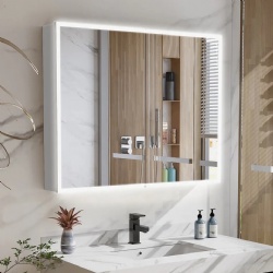 Modern Hotel Lighted Smart Bathroom Vanity Mirror Cabinets