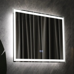 Customized Size Square Frameless Smart Led bathroom mirror